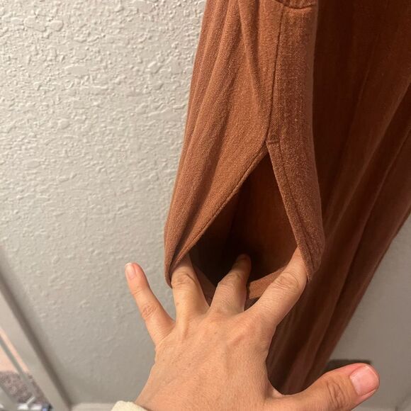 Universal Thread Brown Sleeveless Spaghetti Strap Slip Jumpsuit/Overalls - Picture 8 of 10